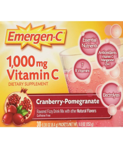 Emergen C 1000mg Vitamin C Powder Cranberry Pomegranate 30 Cnt 0.30oz