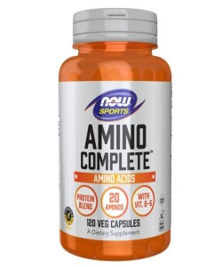 NOW Sports Amino Complete 20 Aminos Protein Blend 120 Veggie Caps