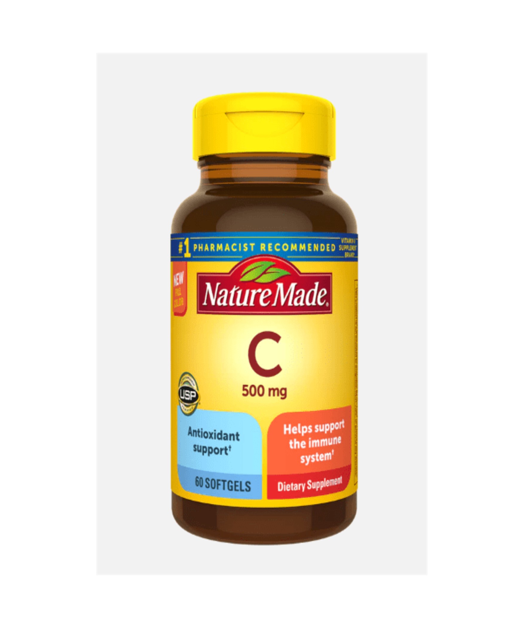 Nature Made Vitamin C 500mg 60 Softgels Immune System Support