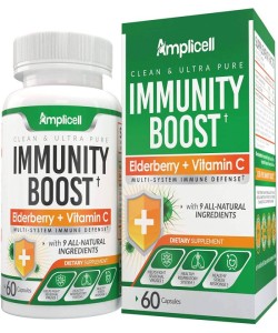 Amplicell Immunity Boost Elderberry Vitamin C 60 Caps Immune Defense