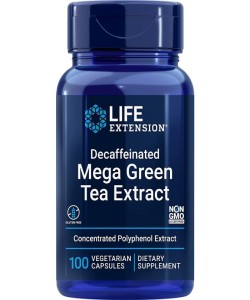 Life Extension Decaffeinated Mega Green Tea Extract 100 Veggie Caps