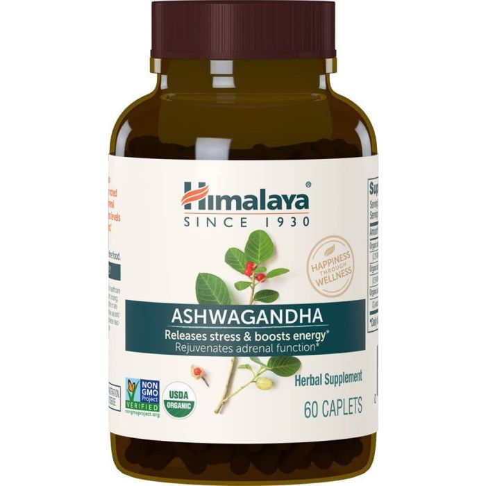 Organic Ashwagandha Herbal Energy Booster Himalaya 60 Caplets