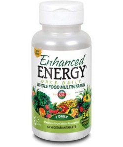 KAL Enhanced Energy Whole Food Multivitamin 60 Iron Free VegCaps