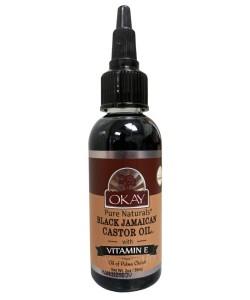 OKAY Naturals Black Jamaican Castor Oil Vitamin E Panthenol 2oz / 59ml