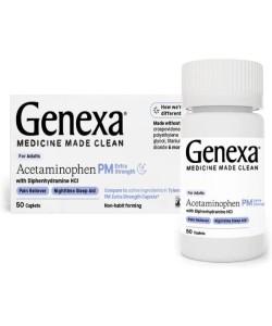 Genexa Acetaminophen PM Extra Strength 50 Caplets Nighttime Sleep Aid