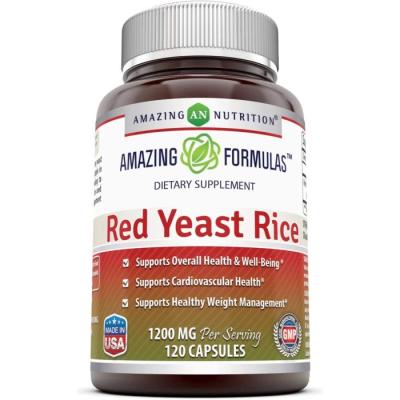Amazing Formulas Red Yeast Rice 1200mg 120 Capsules Weight Management