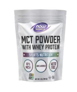 NOW Sports MCT Powder With Whey Protein 1 Lb Keto Fuel