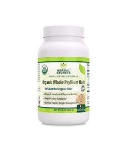 Herbal Secrets Organic Whole Psyllium Husk 16 Oz Weight Management