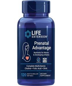 Life Extension Prenatal Advantage Multivitamin Folic Acid 120 Softgels