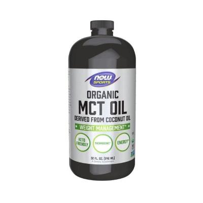 NOW Sports Organic MCT Oil 32 Fl Oz Keto Friendly Weight Management