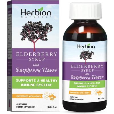 Herbion Naturals Elderberry Syrup 4 Oz Raspberry Flavor Immune Support