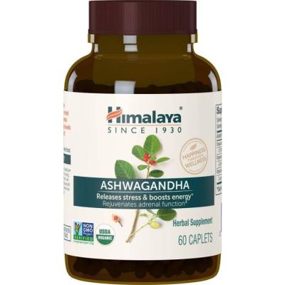 Organic Ashwagandha Herbal Energy Booster Himalaya 60 Caplets