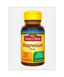 Nature Made Magnesium 250 Mg 100 Tablets Nerve Heart Bone Support
