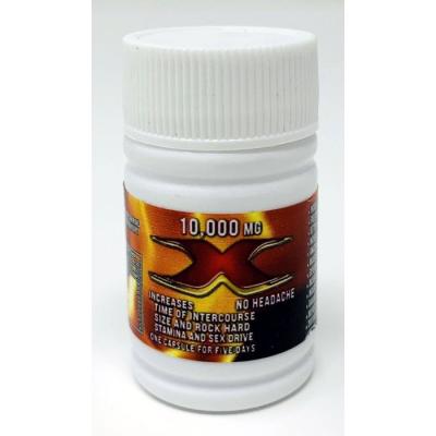 X 10000 Red 6 Count Bottle Male Sexual Performance Enhancement Pill
